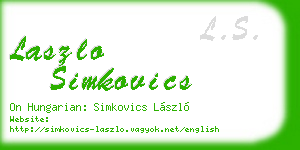 laszlo simkovics business card